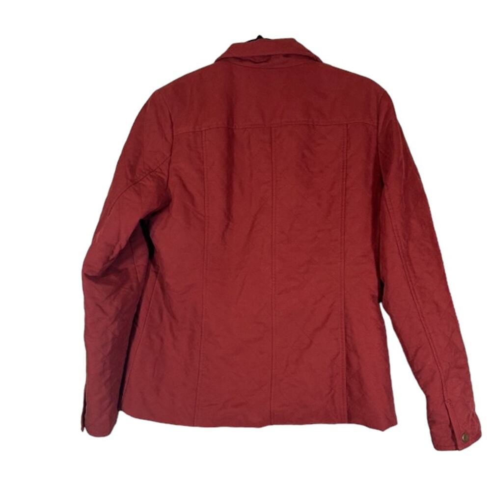 Orvis Maroon Collared Button Front Lightweight Fa… - image 2